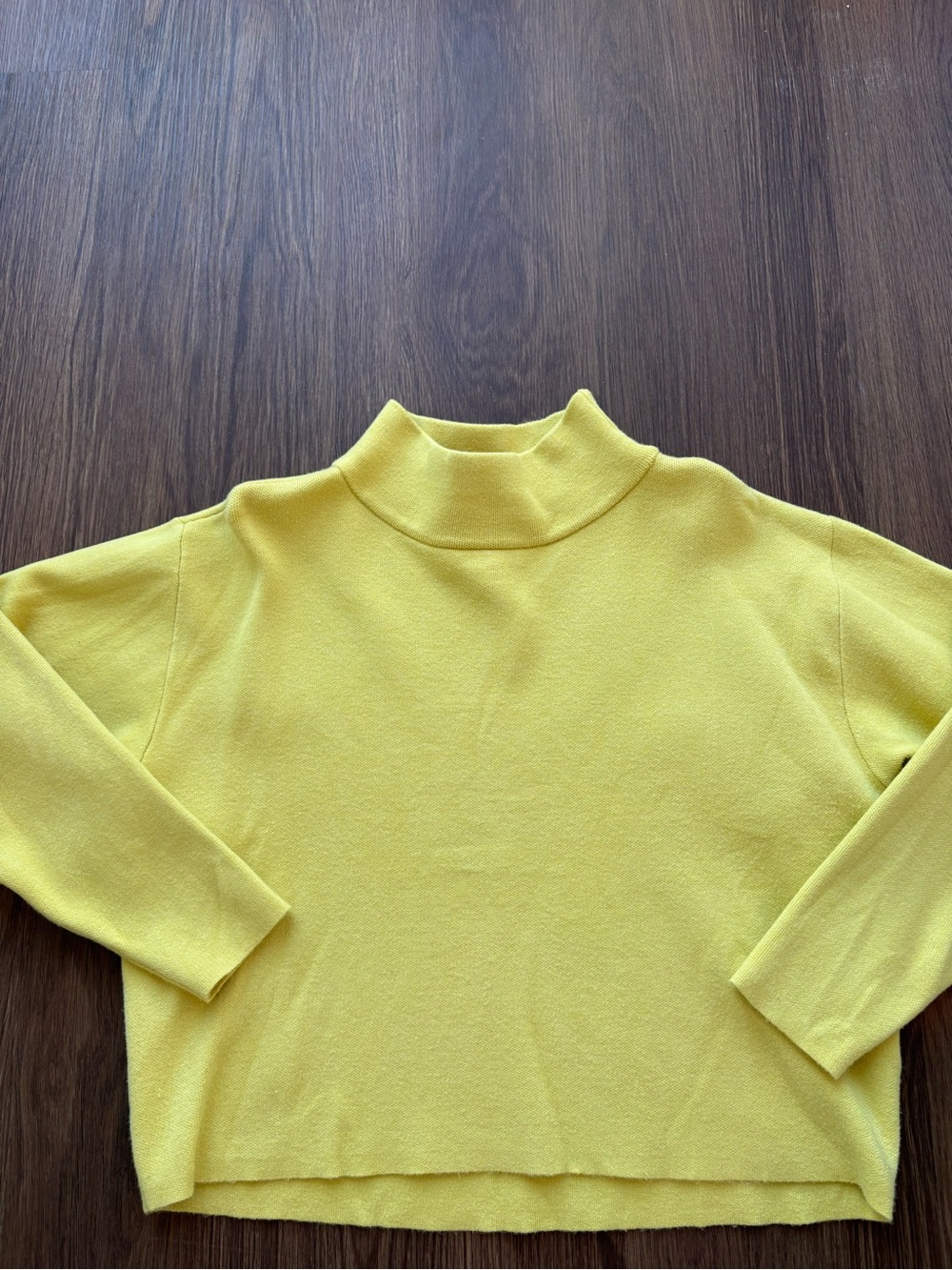 Maeve By Anthropologie Women’s Oversized Cowl Turtleneck Light Yellow Sweater XS